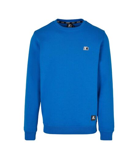 Mens Essential Crew Neck Sweatshirt Bleu Cobalt Starter Black Label