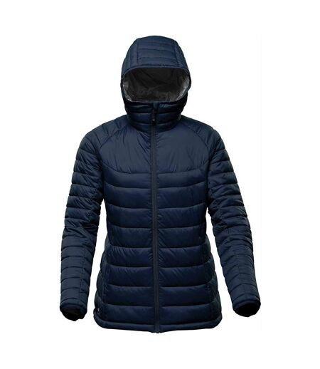 Womens/ladies Stavanger Thermal Padded Jacket Navy Graphite Grey Stormtech