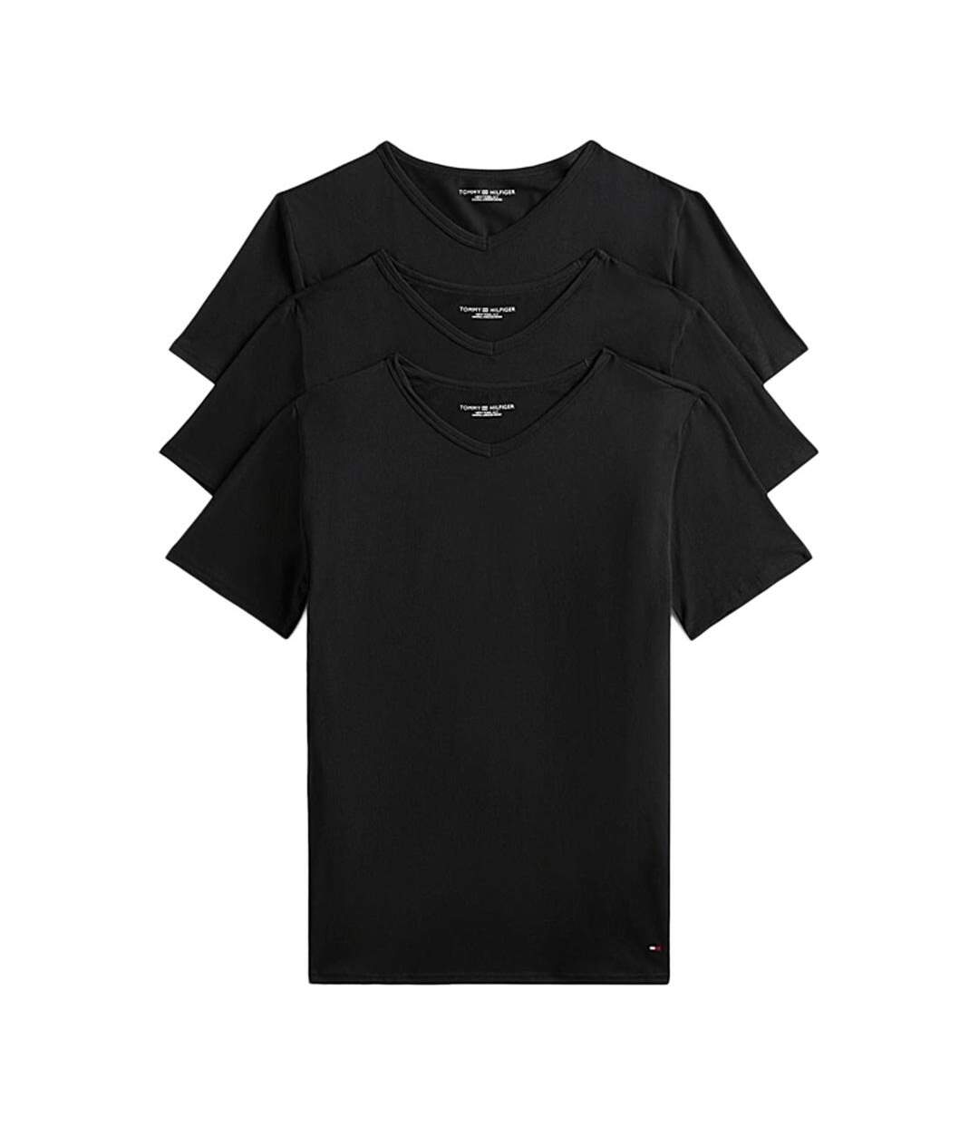 X3 t-shirts noir homme tommy hilfiger stretch-1