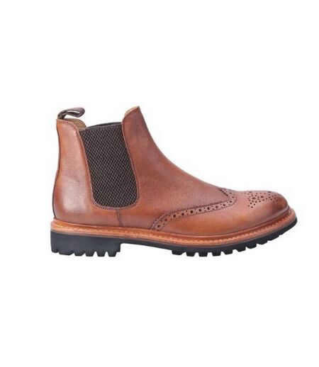 Cotswold Mens Siddington Commando Elasticated Leather Dress Boot (Brown) - UTFS6766