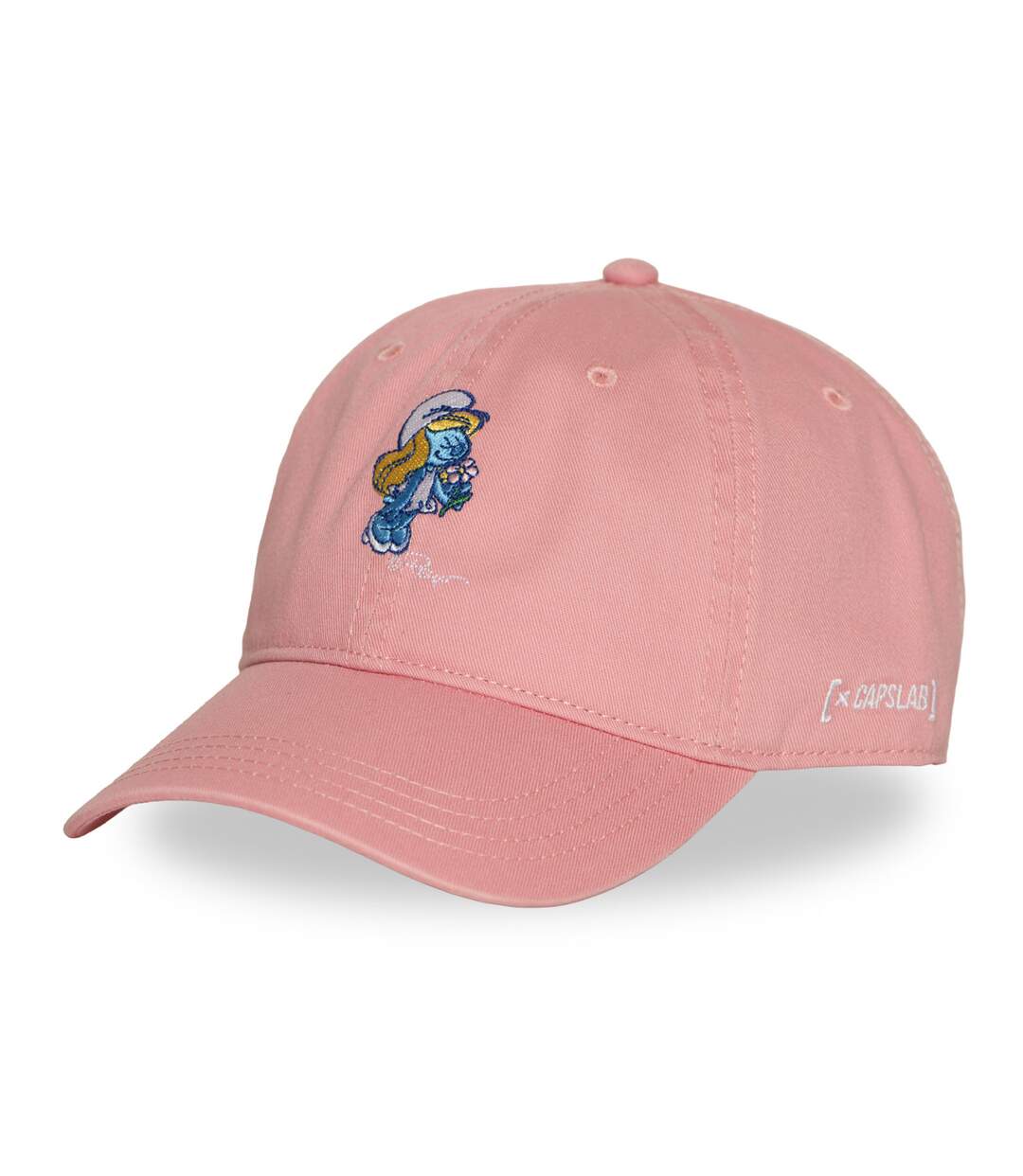 Casquette Dad Cap avec broderie Smurf Stroumpfette Capslab-1