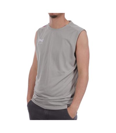 Débardeur Gris aux Bandes Rouges Homme Hungaria Training Pro Sleveless - S