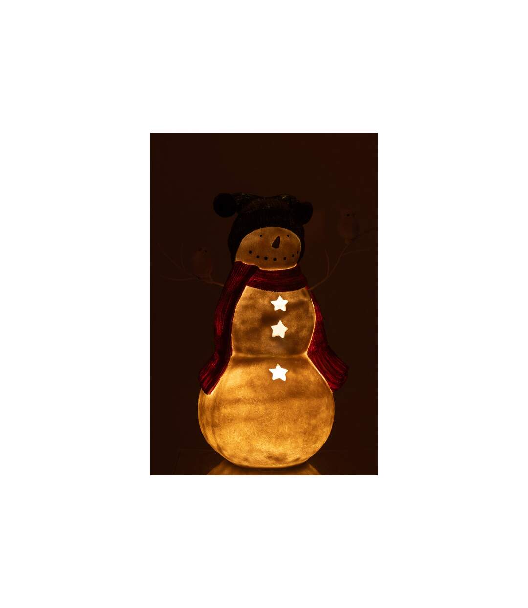Bonhomme de Neige Déco Oiseaux 50cm Multicolore-3