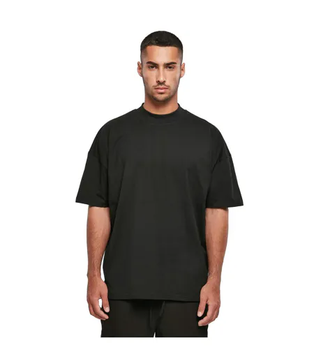 Mens Mock Neck Oversized T-shirt Black Build Your Brand