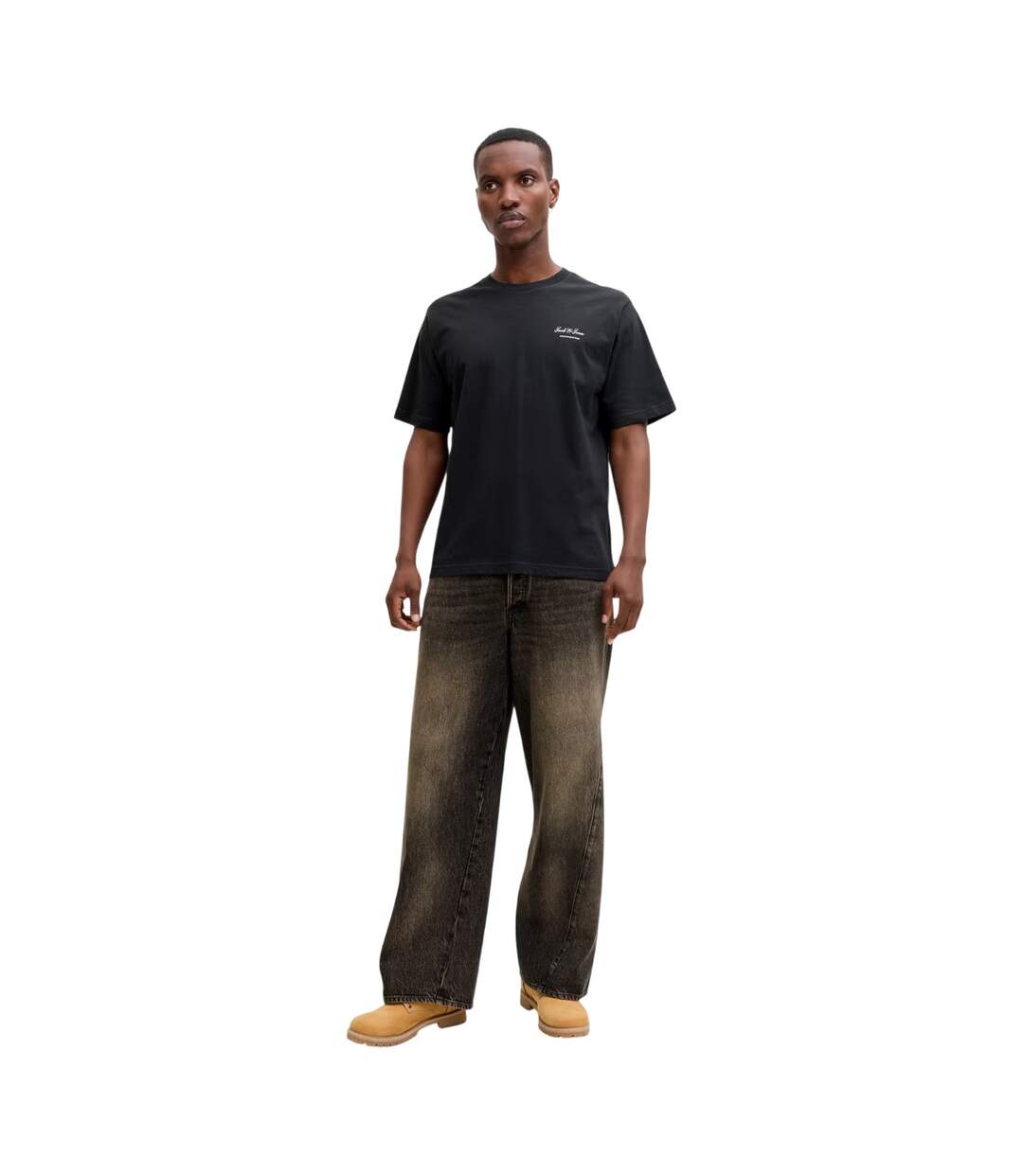 T-shirt Motif/style Logo Archive Homme Noir Jack And Jones-1