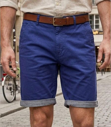CHALLENGER L2102B Bermuda en coton twill pour un style estival chic et intemporel