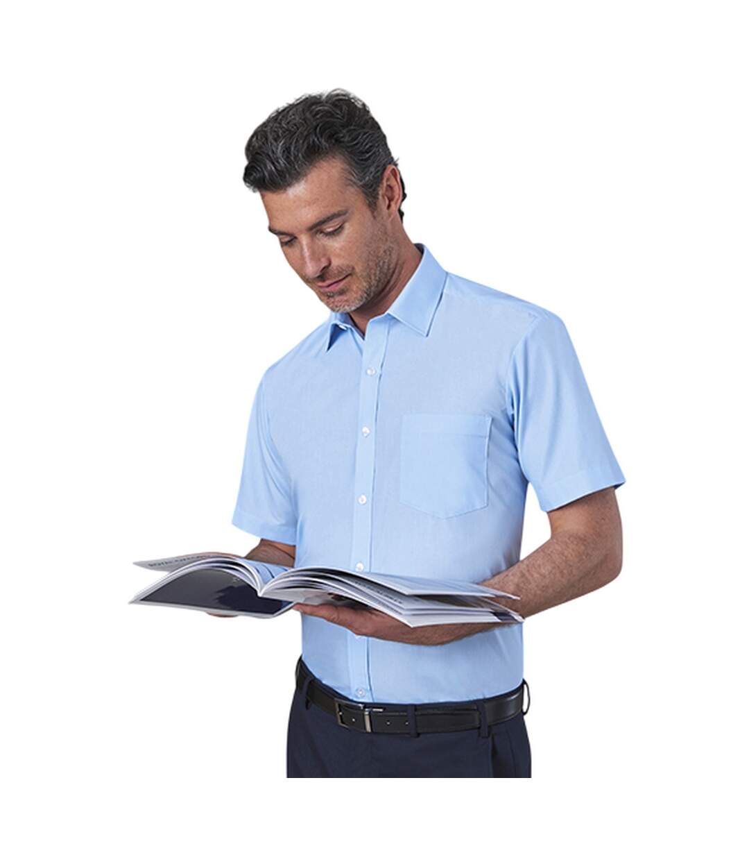 Chemise Manches Courtes Vesta Homme Bleu Brook Taverner-1