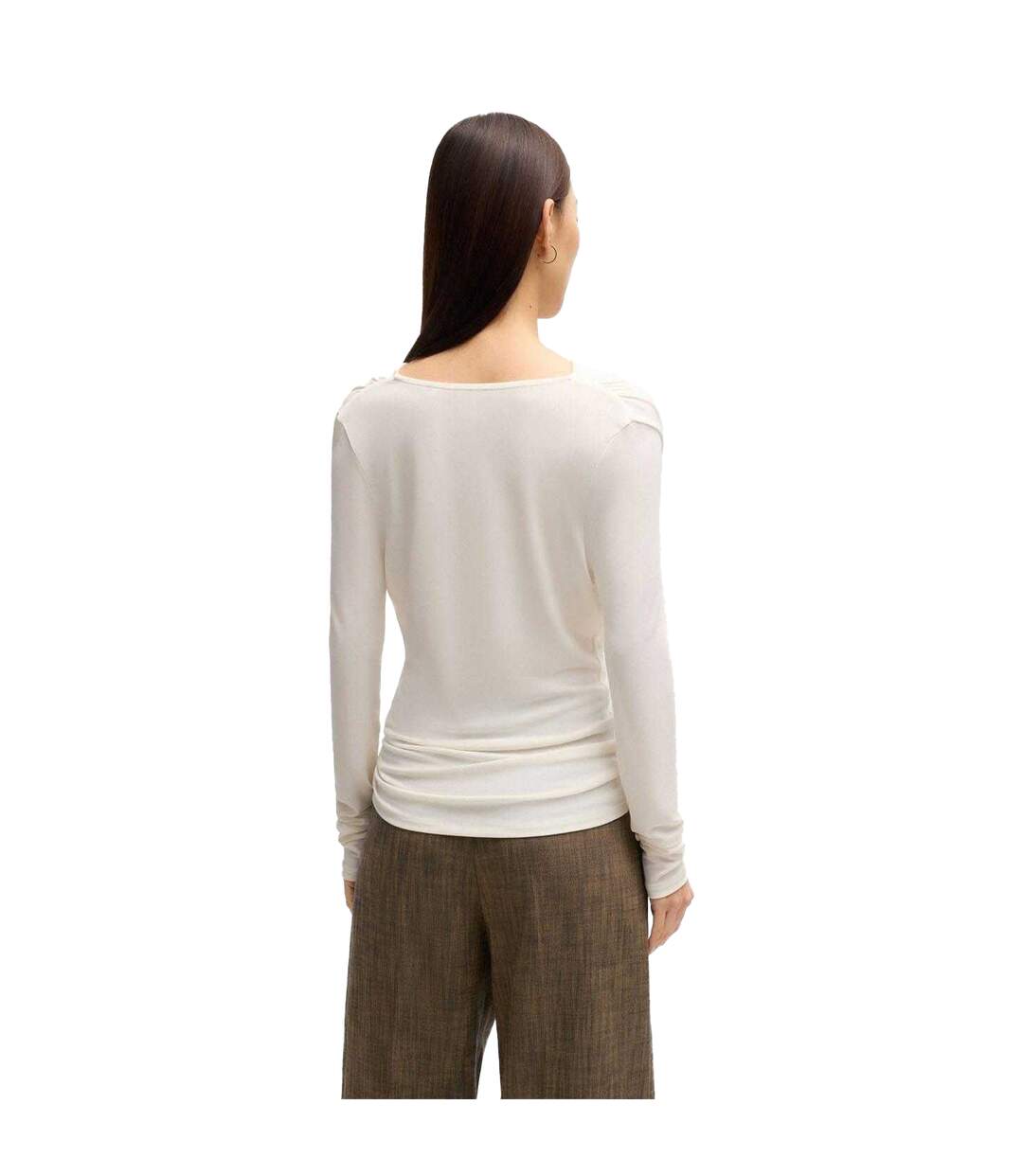 T-shirt Manches Longues Eseyana Femme Blanc Boss-3