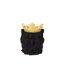 Cache-Pot Design Lion Couronne 39cm Noir-4