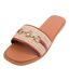 Womens/ladies Harmony Flat Slides Tan Where´s That From-4