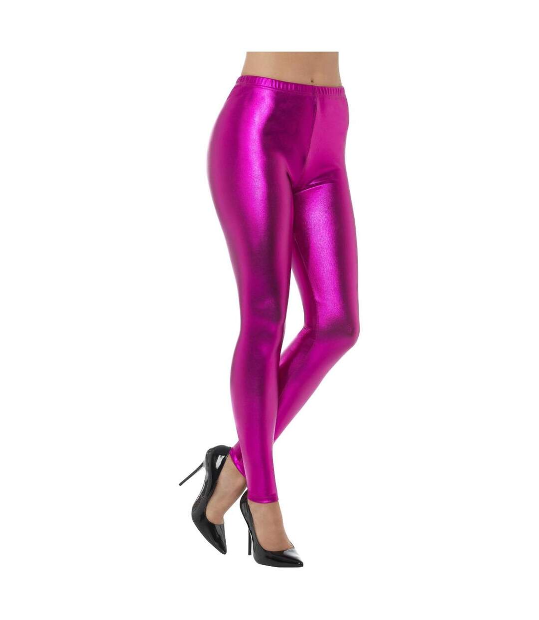 Legging 80s disco femme rose Smiffys-1