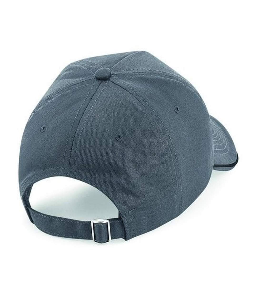 Casquette Authentic Unisexe Gris Noir Beechfield-2