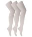 Sock Snob - 3 Paires Femme Collants Danse 70 Deniers Blanc et Rose