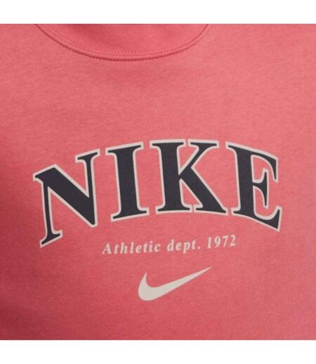 Mens Youth Swoosh Crew Neck Sweatshirt Pink Nike