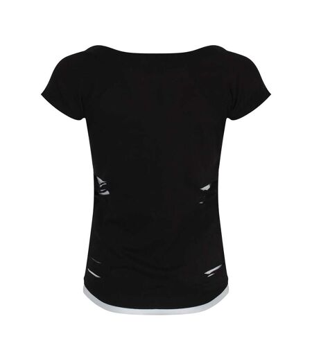 T-shirt rock angel femme noir Spiral Direct
