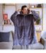 Warm Fleece Oversized Blanket Hoodie - Extra Long Snoodie for Extra Coziness-3