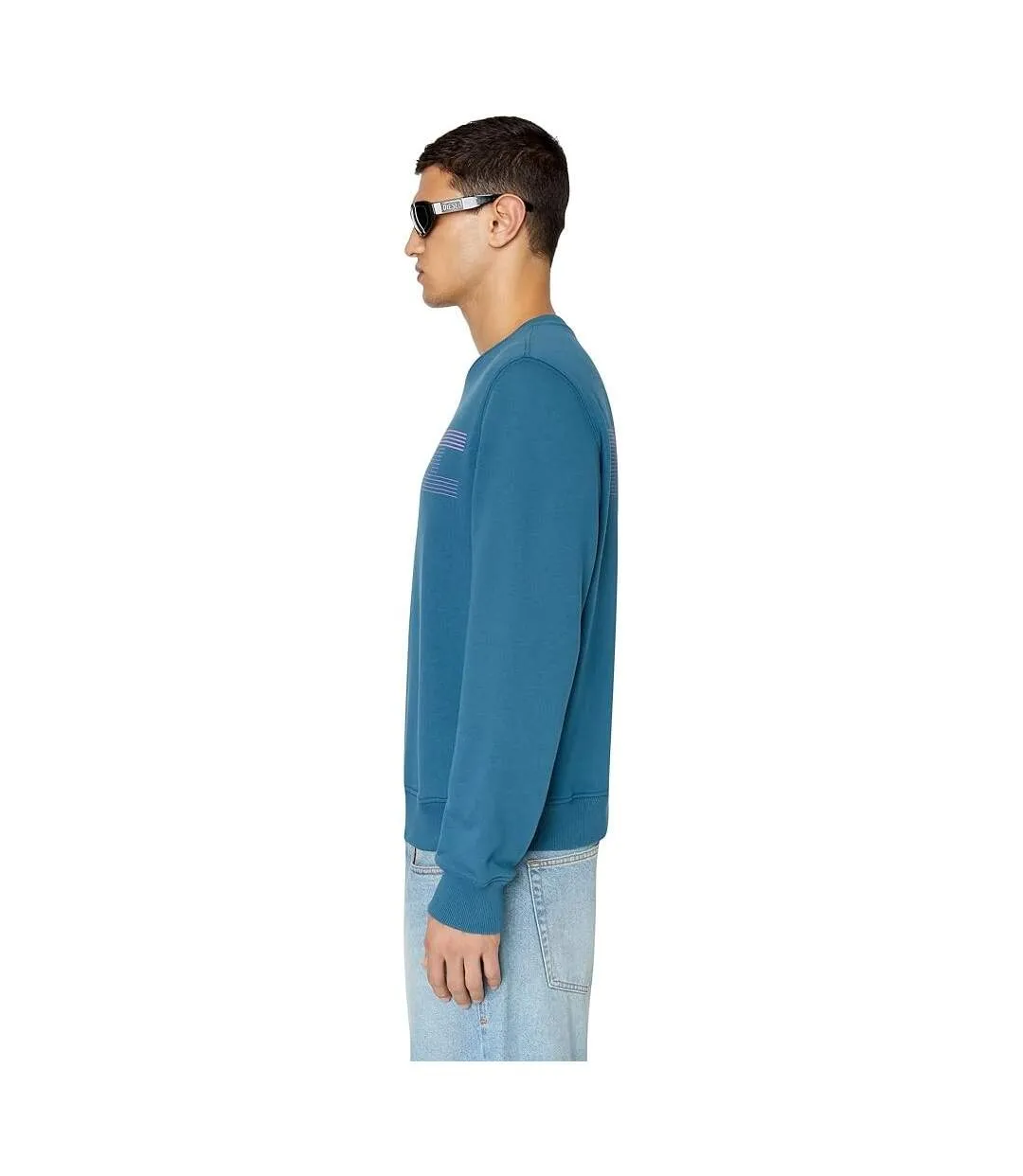 Sweat Motif Rayé Adulte Bleu Diesel-4