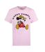 T-Shirt rose femme disney mickey happy camper-2
