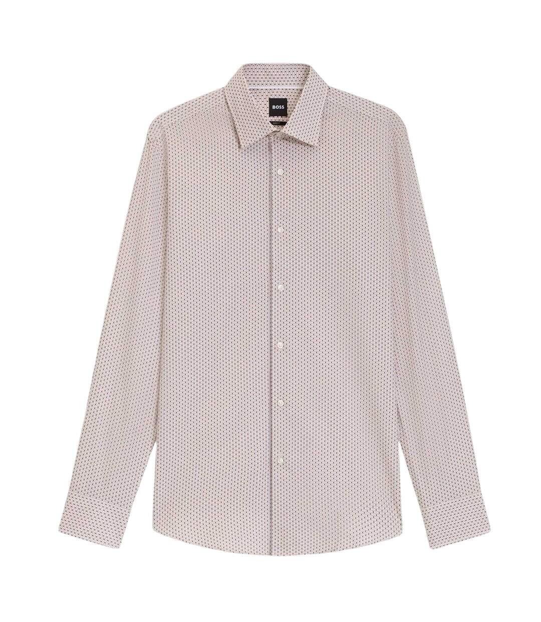Chemise Motif/style Géométrique Homme Beige Boss-1