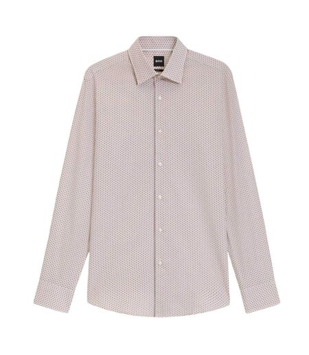 Chemise Motif/style Géométrique Homme Beige Boss
