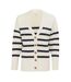 Womens/ladies Lightweight Casual Cardigan White Black Miso-1