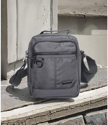 Sacoche bandoulière  Multi-Poches pour Homme - Synthétique Noir