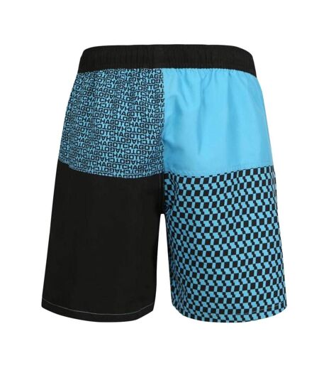 Short de bain noir/bleu homme gotcha grid - xxl