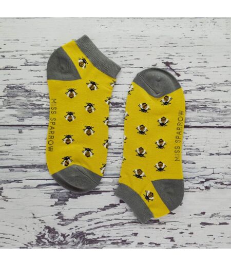 Miss Sparrow - Femme Chaussettes Courtes | Chaussettes Basses Fantaisie Animaux