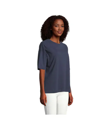 Womens/ladies Boxy Oversized T-shirt French Navy SOLS