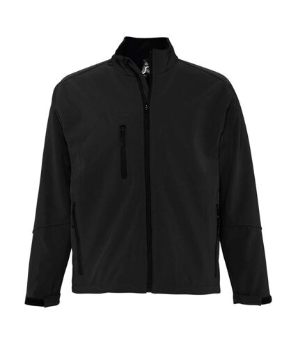 SOLS Mens Relax Soft Shell Jacket (Breathable, Windproof And Water Resistant) (Black) - UTPC347