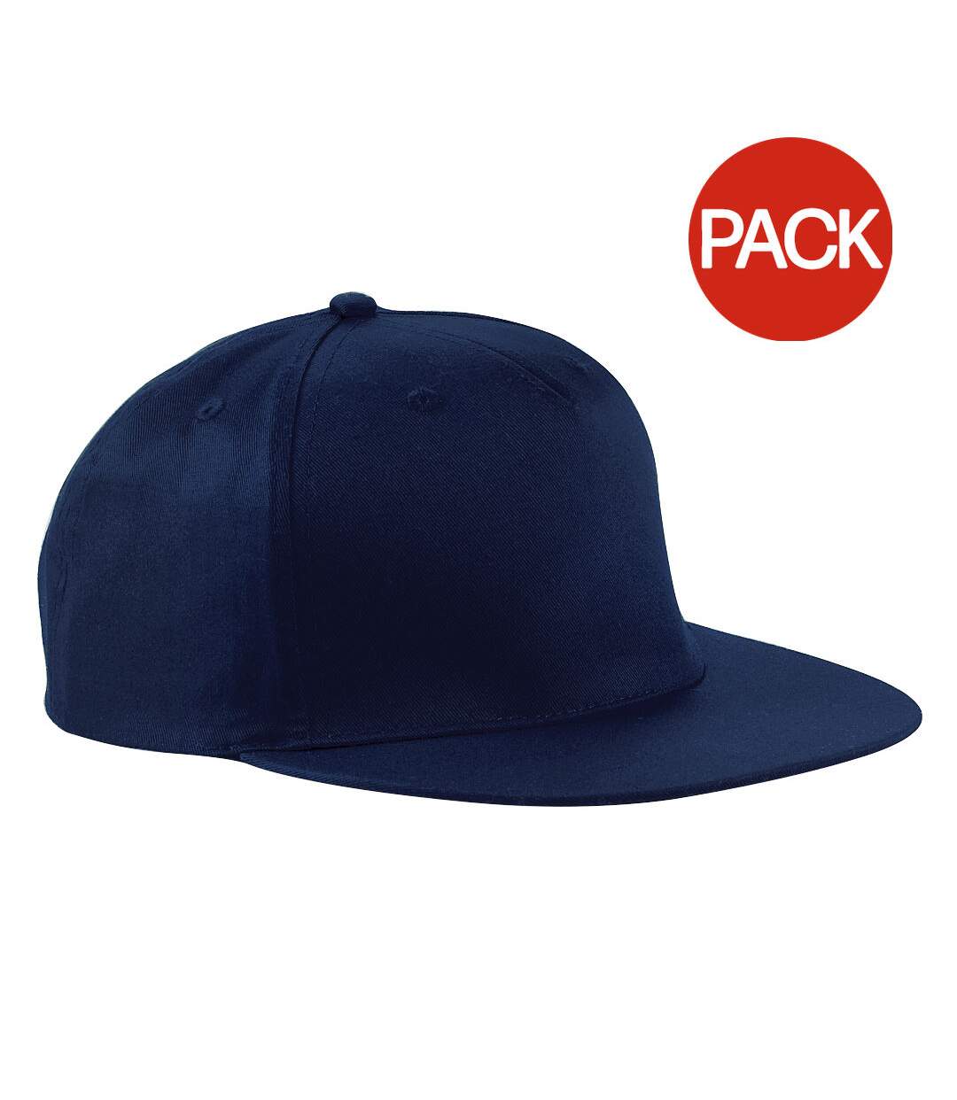 Lot de 2  casquettes rétro adulte bleu marine Beechfield-1