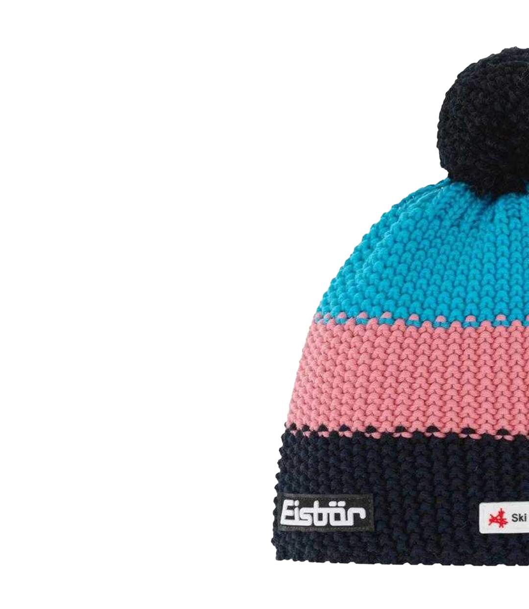 Bonnet Motif/style Étoile Noir Bleu Rose Eisbar-3