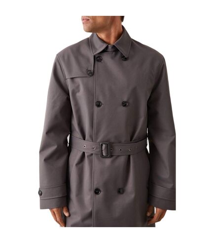 Burton Mens Double-Breasted Trench Coat (Gray)