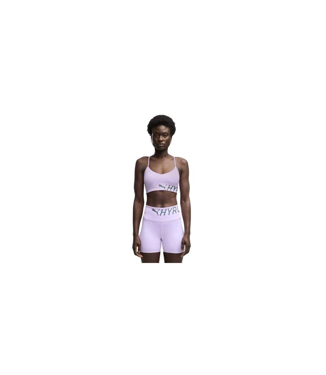 Womens/ladies Hyrox Medium Impact Sports Bra Light Lavender Puma-1