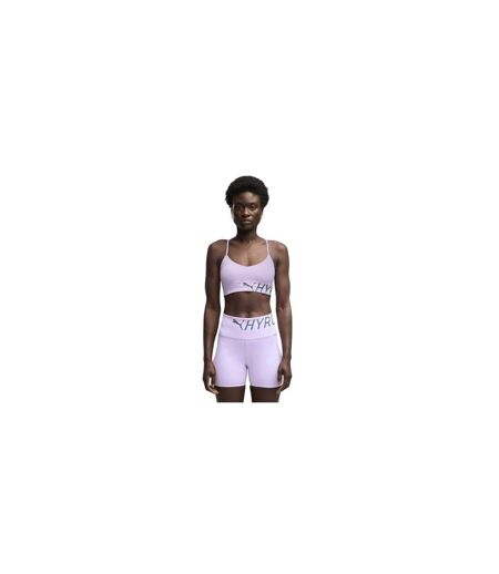 Womens/ladies Hyrox Medium Impact Sports Bra Light Lavender Puma