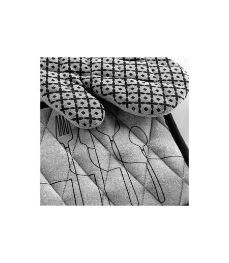 Gant & Manique Coton Cuisiline 28cm Gris Chiné