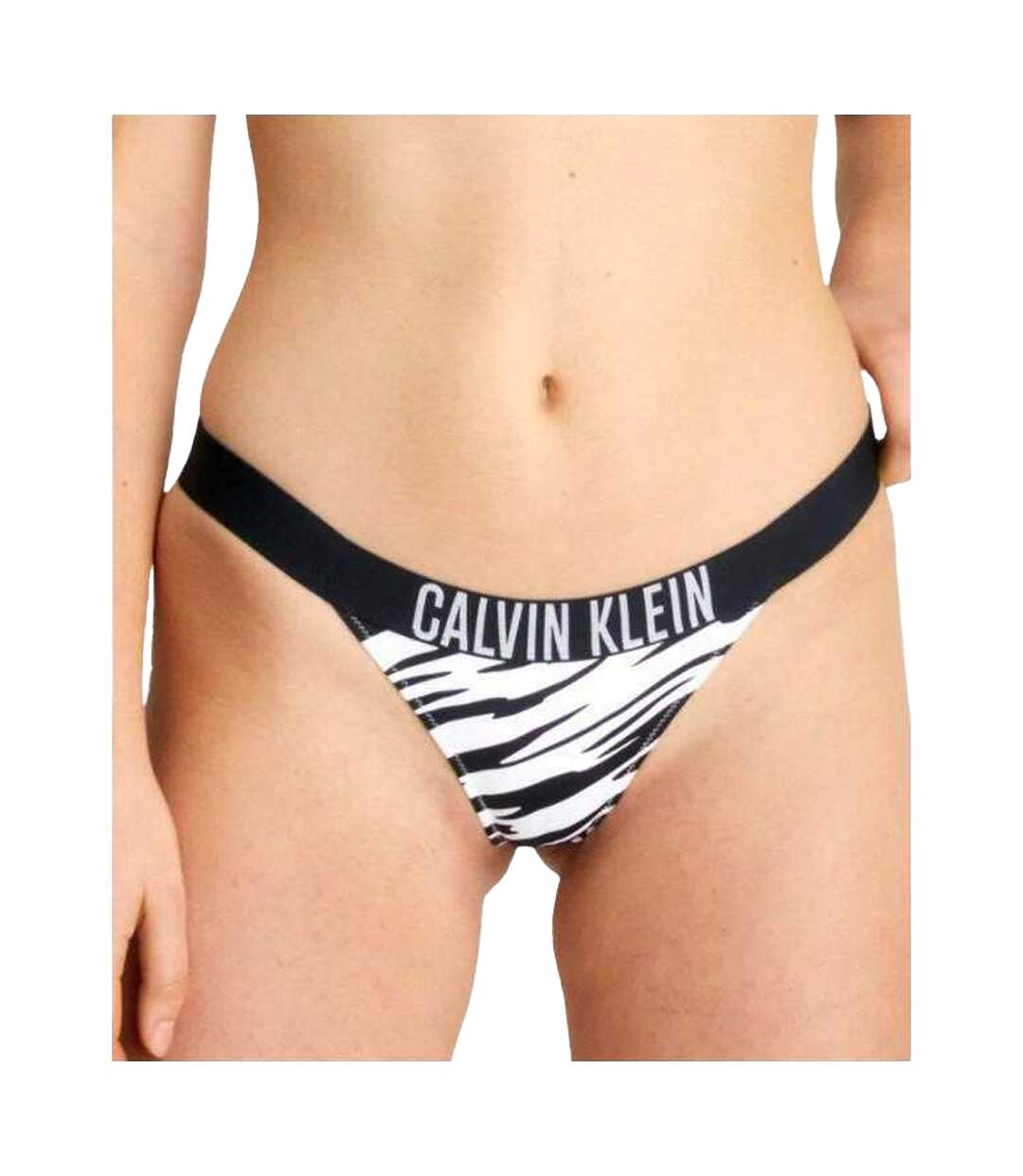 Bas De Maillot De Bain Motif/style Imprimé Zèbre Femme Blanc Noir Calvin Klein-3