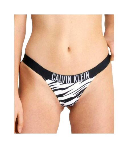 Bas De Maillot De Bain Motif/style Imprimé Zèbre Femme Blanc Noir Calvin Klein