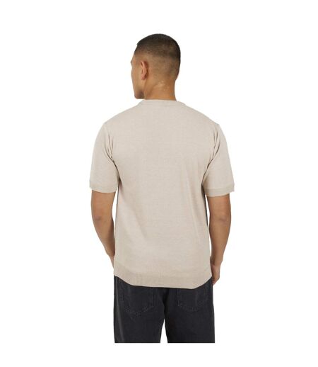 Haut Manches Courtes Homme Beige Gris Chiné Brave Soul