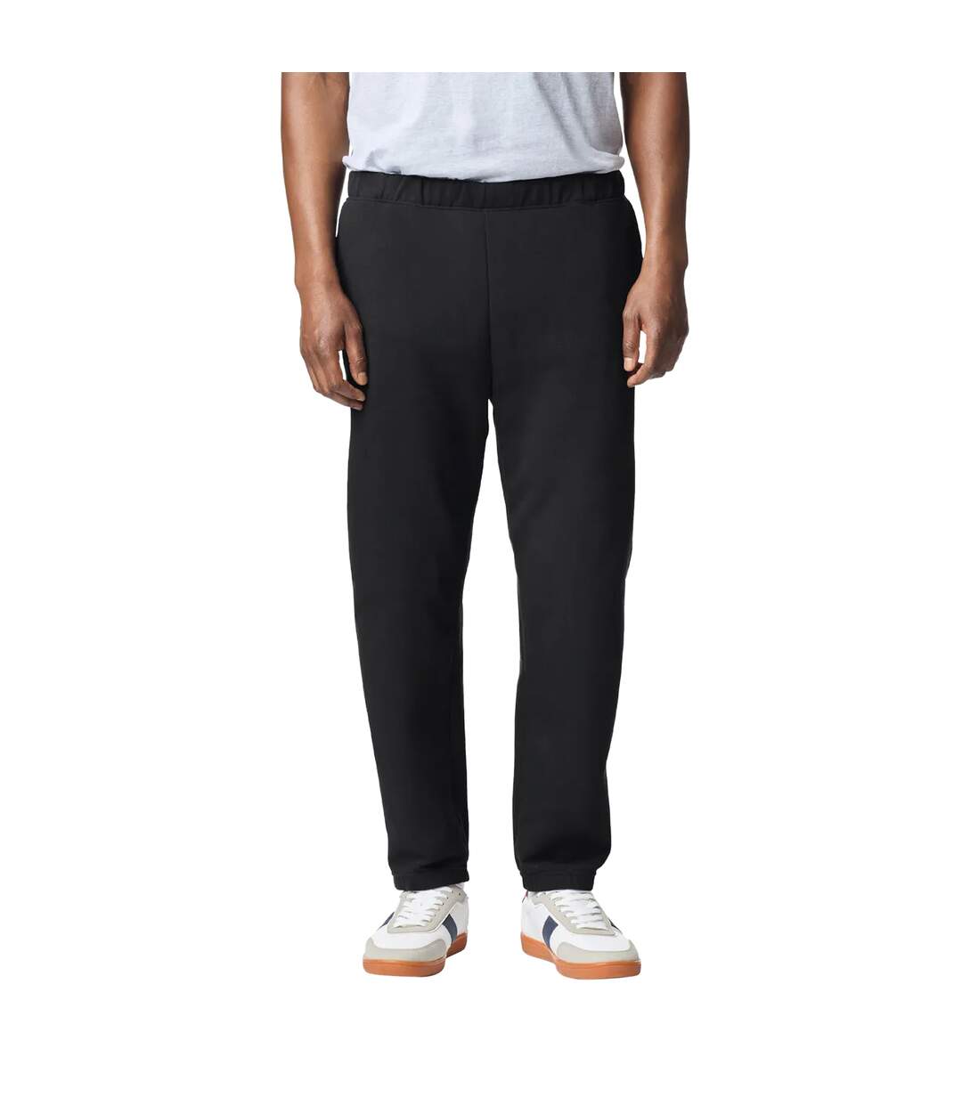 Unisex adult midweight jogging bottoms black Gildan-3