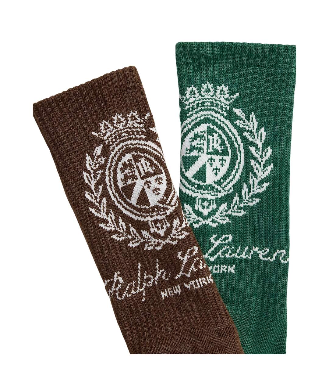 Pack Of 6  Unisex Adult Crest Crew Socks  Multicoloured Ralph Lauren-2