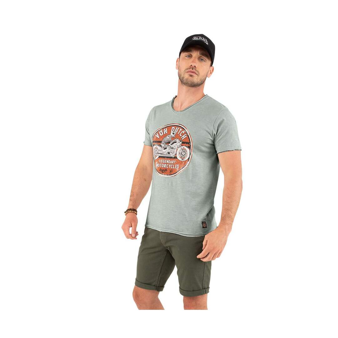 T-shirt Col V regular fit homme en coton Dary Vondutch-2