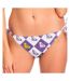 Bas de Bikini Violet/Blanc à carreaux Femme Roxy Kelia - M