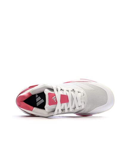 Chaussures de padel blanc/rose femme adidas crazyquick boost padel