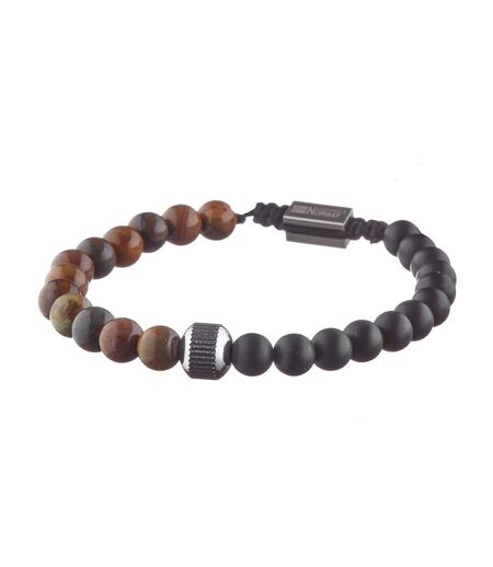 Bracelet perles noir/marron homme geographical norway 315051 - taille unique