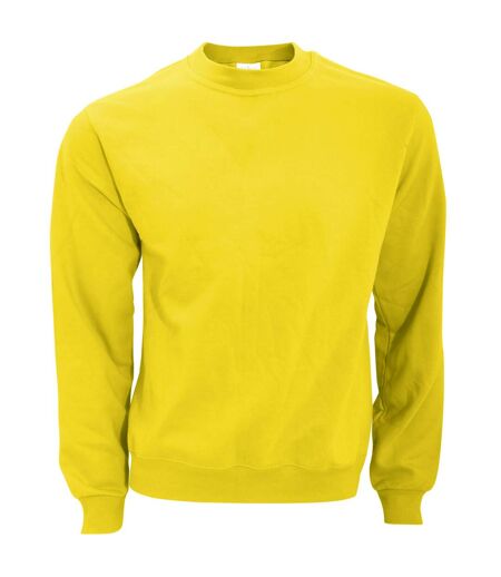 B&C Mens Crew Neck Sweatshirt Top (Solar Yellow)