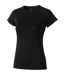Elevate Womens/Ladies Niagara Short Sleeve T-Shirt (Solid Black)