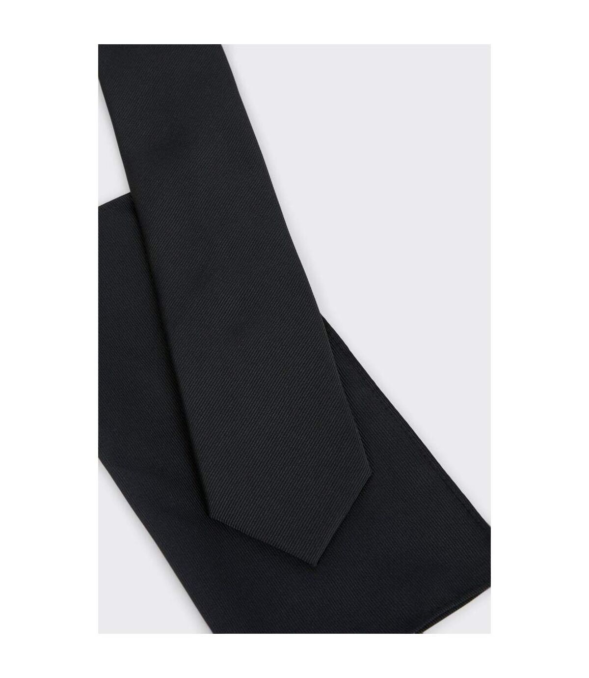 Burton Mens Slim Tie & Pocket Square Set (Black) (One Size)