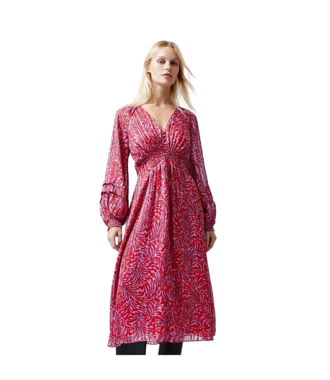Robe Mi-longue Femme Rouge Écarlate French Connection-4