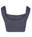 Womens/ladies Logo Ruched Sports Bra Shark Grey USA Pro-3